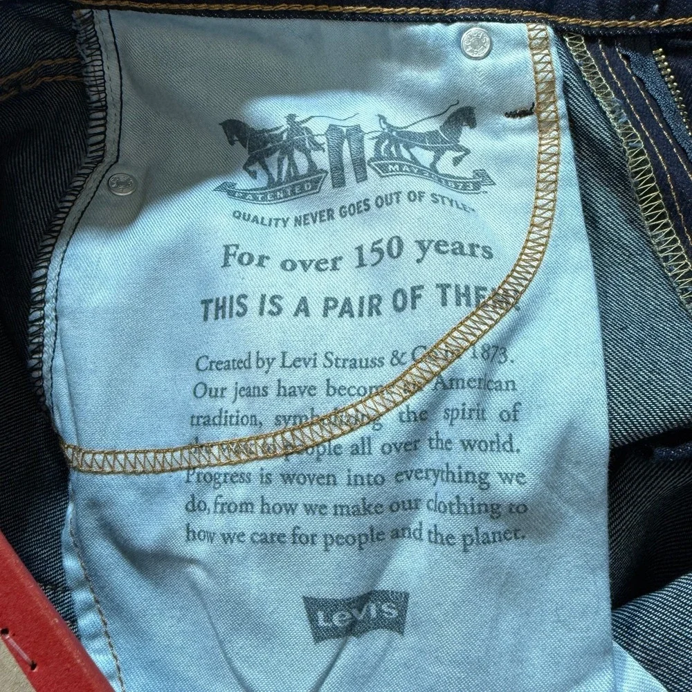 NWT Levis 514 Jeans Mens 30x30 Blue Dark‎ Wash Straight Leg Stretch Denim Pants